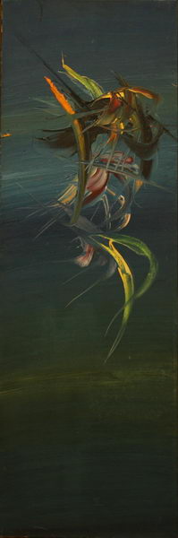 Bird in Blue (1970) | Oil on Canvas | 120 x 40 cm